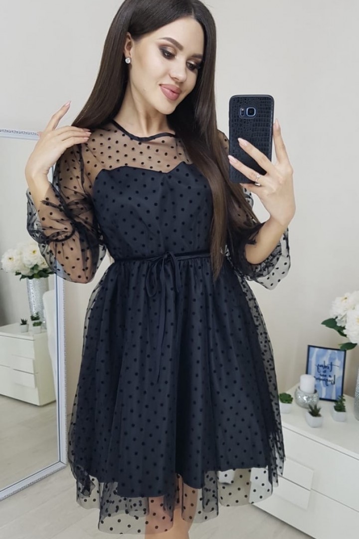 платье с сеткой