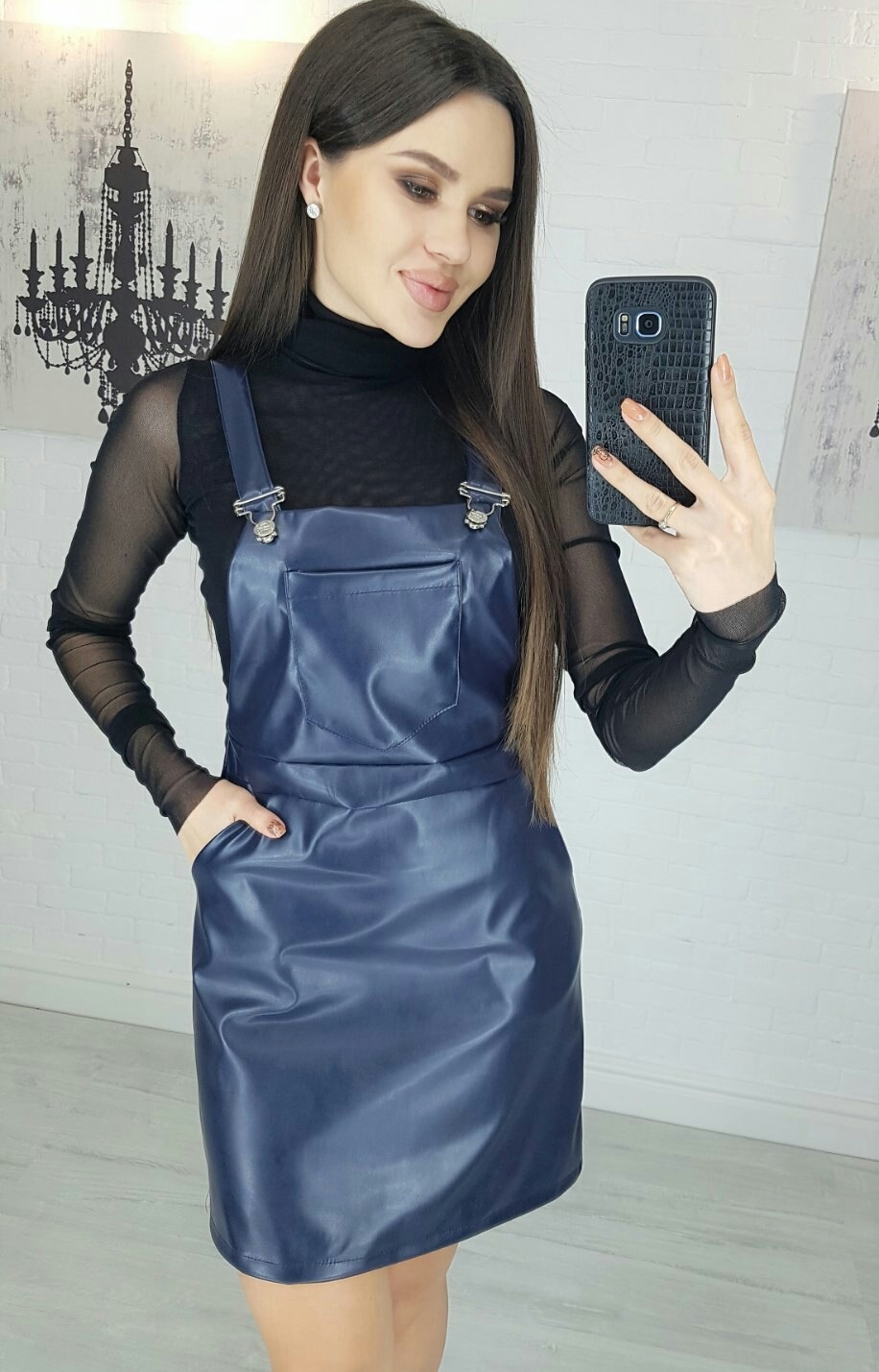 кожаный комбинезон женский